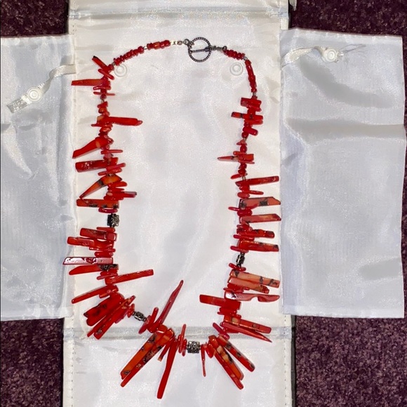 Price Firm!! Red Coral & .925 Sterling Silver - Picture 2 of 8